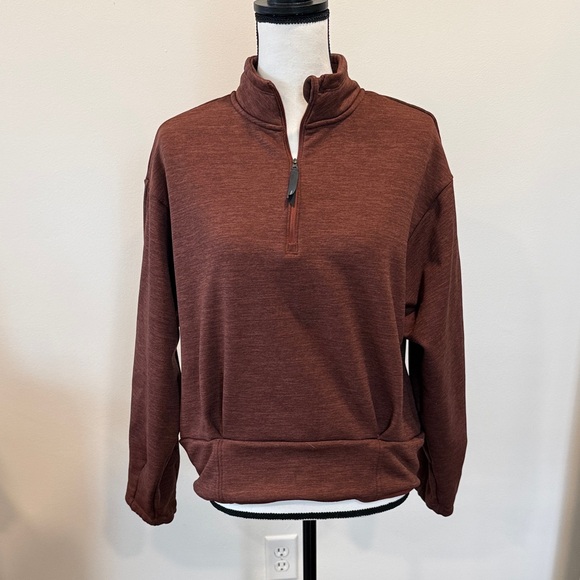 Athleta Tops - Athleta Altitude Polartec Half-Zip Sweatshirt in Mahogany Heather Size Large